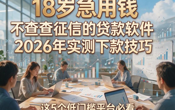 18岁急用钱？不查征信的贷款软件2026年实测下款技巧，这5个低门槛平台必看！