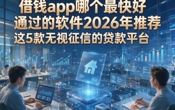 借钱app哪个最快好通过的软件2026年推荐这5款无视征信的贷款平台！