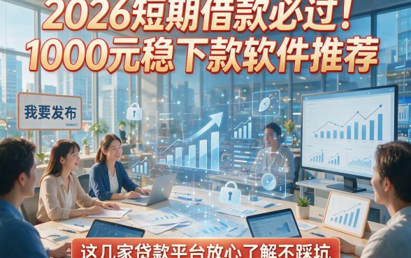 2026短期借款必过！1000元稳下款软件推荐，这几家贷款平台放心了解不踩坑