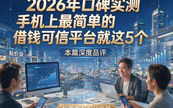 2026年口碑实测：手机上最简单的借钱可信平台就这5个，本篇深度品评！