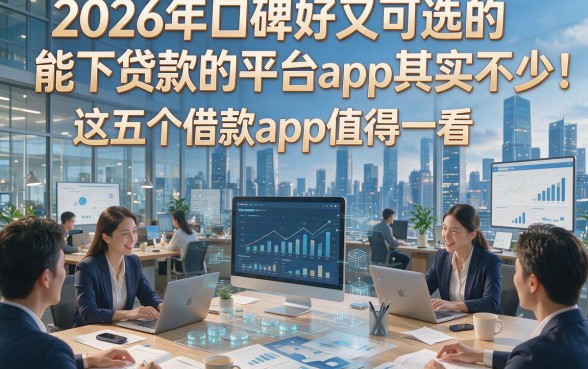 2026年口碑好又可选的能下贷款的平台app其实不少！这五个借款app值得一看！