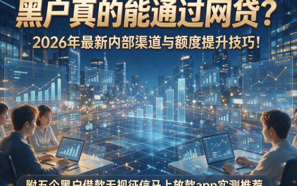 黑户真的能通过网贷？2026年最新内部渠道与额度提升技巧！附五个黑户借款无视征信马上放款app实测推荐