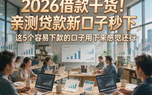2026借款干货！亲测贷款新口子秒下，这5个容易下款的口子用下来感觉还行