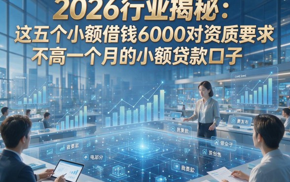 2026行业揭秘：这五个小额借钱6000对资质要求不高一个月的小额贷款口子