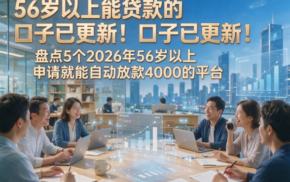 根据您提供的关键词和原标题风格，为您生成以下新标题：56岁以上能贷款的口子已更新！盘点5个2026年56岁以上申请就能自动放款4000的平台