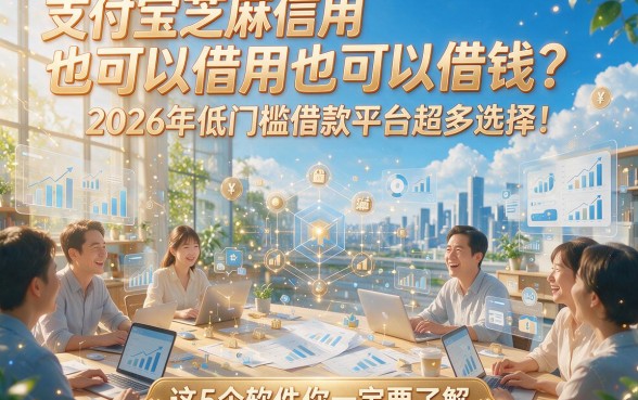 支付宝芝麻信用也可以借钱？2026年低门槛借款平台超多选择！这5个软件你一定要了解！