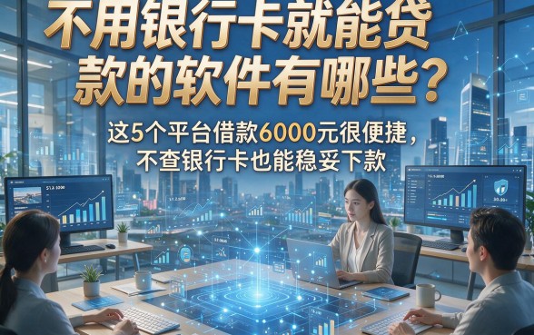 不用银行卡就能贷款的软件有哪些？这5个平台借款6000元很便捷，不查银行卡也能稳妥下款