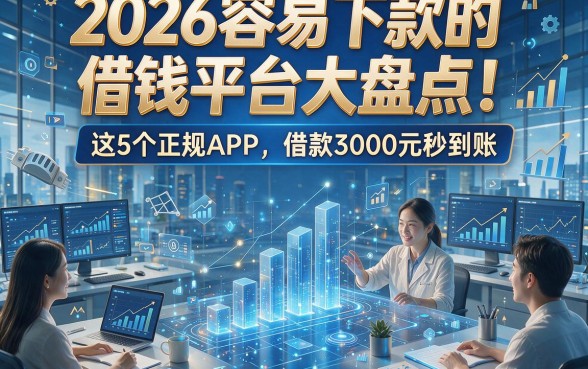 2026容易下款的借钱平台大盘点！这5个正规APP，借款3000元秒到账