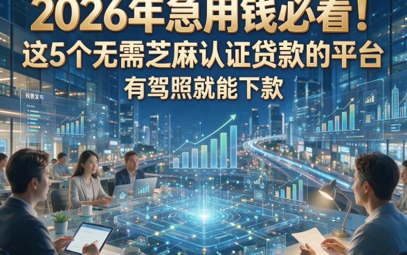 2026年急用钱必看！这5个无需芝麻认证贷款的平台，有驾照就能下款