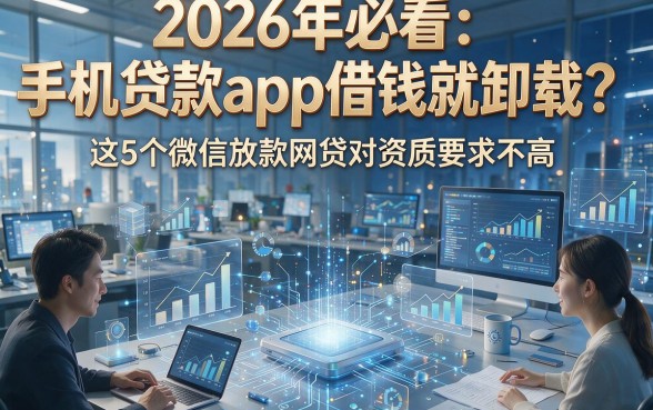 2026年必看：手机贷款app借钱就卸载？这5个微信放款网贷对资质要求不高