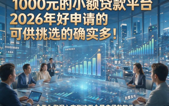 1000元的小额贷款平台2026年好申请的可供挑选的确实多！，今天为您深入实测这五个黑户贷款软件！