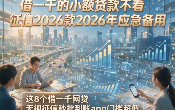 借一千的小额贷款不看征信2026款2026年应急备用，这8个借一千网贷无视征信秒批到账app门槛超低