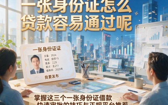 一张身份证怎么贷款容易通过呢，掌握这三个一张身份证借款快速审批的技巧与正规平台推荐