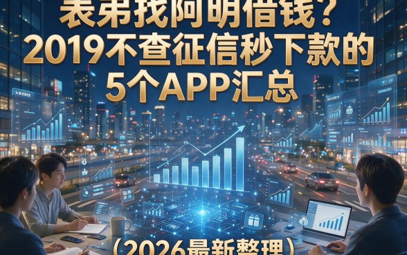表弟找阿明借钱？2019不查征信秒下款的5个APP汇总（2026最新整理）