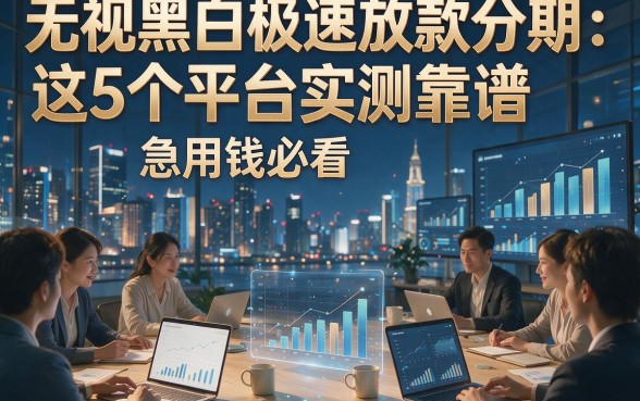 无视黑白极速放款分期：这5个平台实测靠谱，急用钱必看！