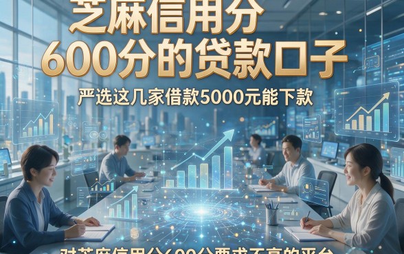 芝麻信用分600分的贷款口子，严选这几家借款5000元能下款对芝麻信用分600分要求不高的平台
