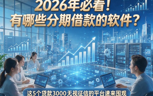 2026年必看！有哪些分期借款的软件？这5个贷款3000无视征信的平台速来围观