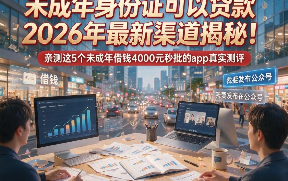 未成年身份证可以贷款2026年最新渠道揭秘！亲测这5个未成年借钱4000元秒批的app真实测评