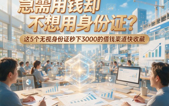 急需用钱却不想用身份证？这5个无视身份证秒下3000的借钱渠道快收藏