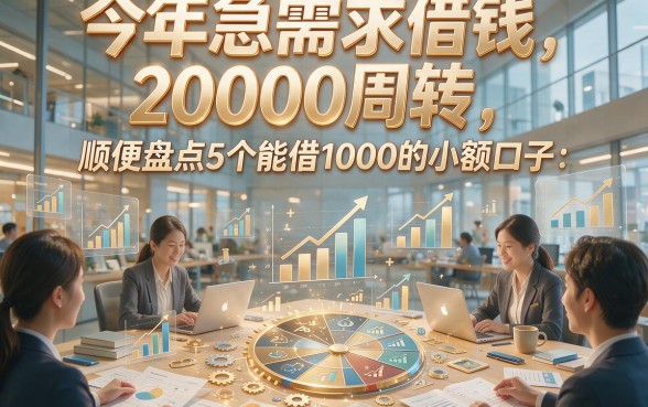 今年急需求借钱20000周转，顺便盘点5个能借1000的小额口子
