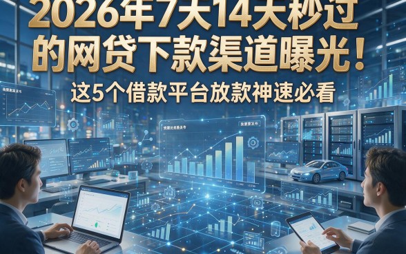 2026年7天14天秒过的网贷下款渠道曝光！这5个借款平台放款神速必看