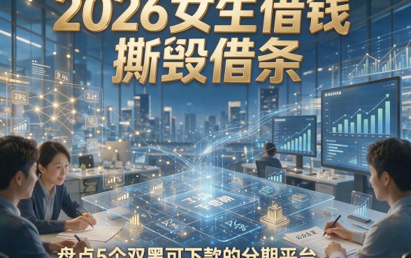 2026女生借钱撕毁借条，盘点5个双黑可下款的分期平台
