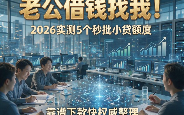 老公借钱找我！2026实测5个秒批小贷额度，靠谱下款快权威整理