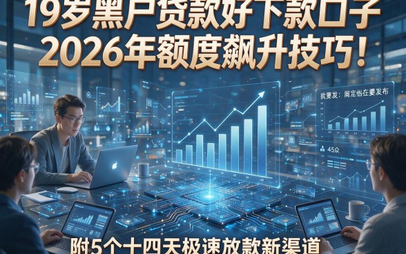 19岁黑户贷款好下款口子2026年额度飙升技巧！附5个十四天极速放款新渠道