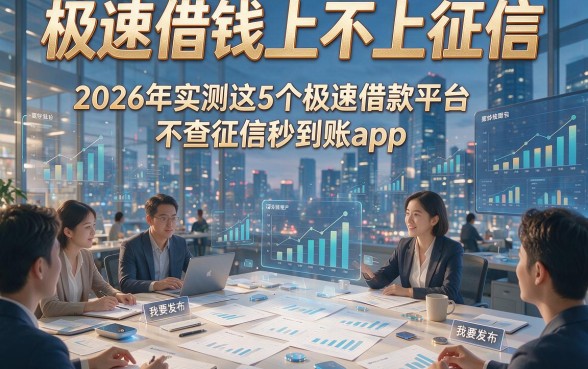 极速借钱上不上征信，2026年实测这5个极速借款平台不查征信秒到账app