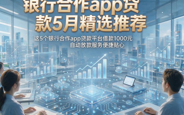银行合作app贷款5月精选推荐，这5个银行合作app贷款平台借款1000元自动放款服务便捷贴心
