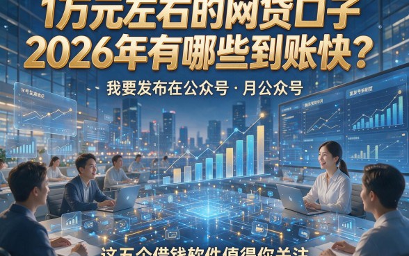 1万元左右的网贷口子2026年有哪些到账快？这五个借钱软件值得你关注！