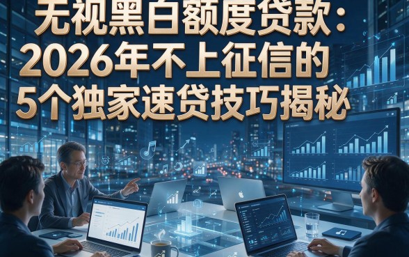 无视黑白额度贷款：2026年不上征信的5个独家速贷技巧揭秘！