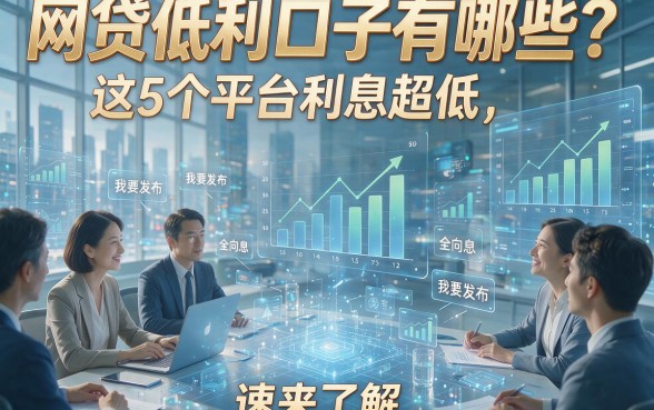 网贷低利口子有哪些？这5个平台利息超低，速来了解！