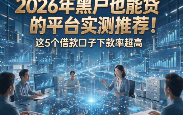 2026年黑户也能贷的平台实测推荐！这5个借款口子下款率超高