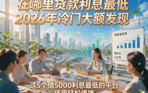 在哪里贷款利息最低2026年冷门大额发现，这5个借5000利息最低的平台使用轻松便捷