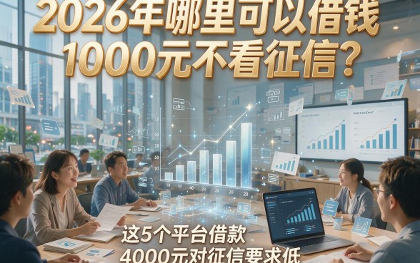 2026年哪里可以借钱1000元不看征信？这5个平台借款4000元对征信要求低