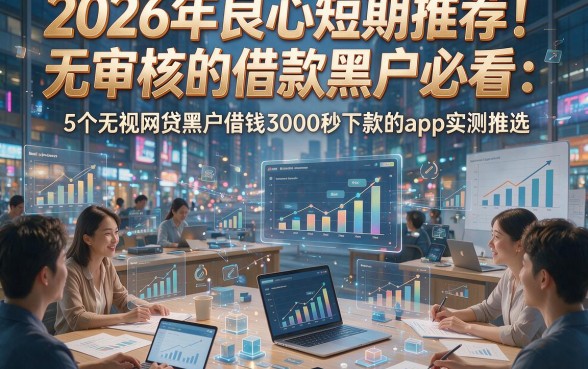 2026年良心短期推荐！无审核的借款黑户必看：5个无视网贷黑户借钱3000秒下款的app实测推选