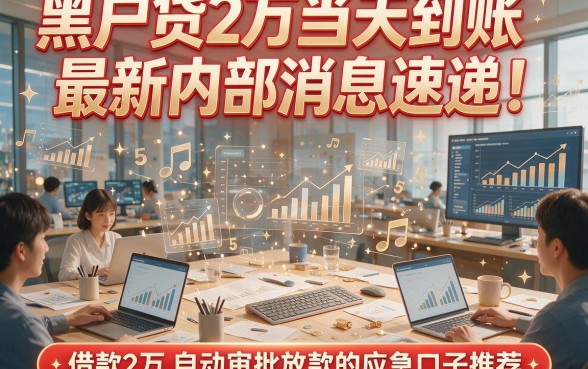 黑户贷2万当天到账最新内部消息速递！附5个借款2万自动审批放款的应急口子推荐