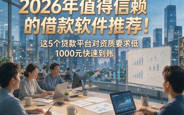 2026年值得信赖的借款软件推荐！这5个贷款平台对资质要求低，1000元快速到账