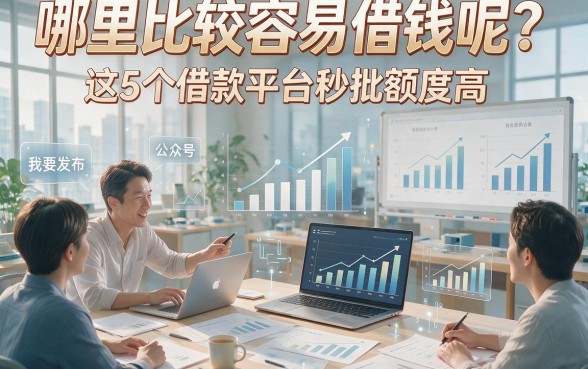 哪里比较容易借钱呢？这5个借款平台秒批额度高！