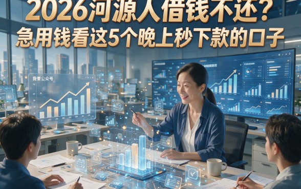 2026河源人借钱不还？急用钱看这5个晚上秒下款的口子