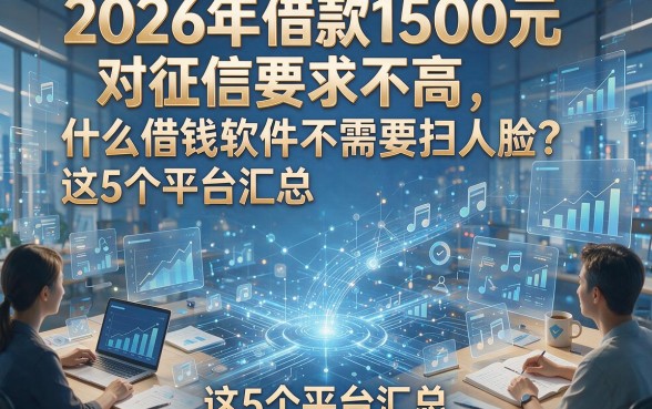 2026年借款1500元对征信要求不高，什么借钱软件不需要扫人脸？这5个平台汇总