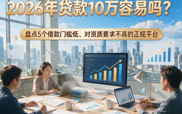 2026年贷款10万容易吗？盘点5个借款门槛低、对资质要求不高的正规平台