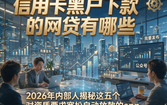 信用卡黑户下款的网贷有哪些，2026年内部人揭秘这五个对资质要求宽松自动放款的app