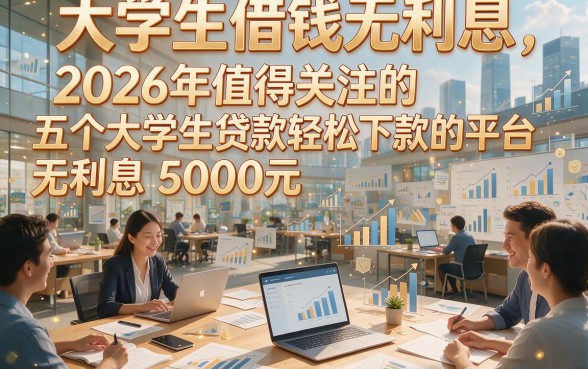 大学生借钱无利息，2026年值得关注的五个大学生贷款无利息5000元轻松下款的平台