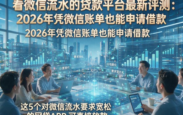 看微信流水的贷款平台最新评测：2026年凭微信账单也能申请借款，这5个对微信流水要求宽松的网贷APP可直接放款