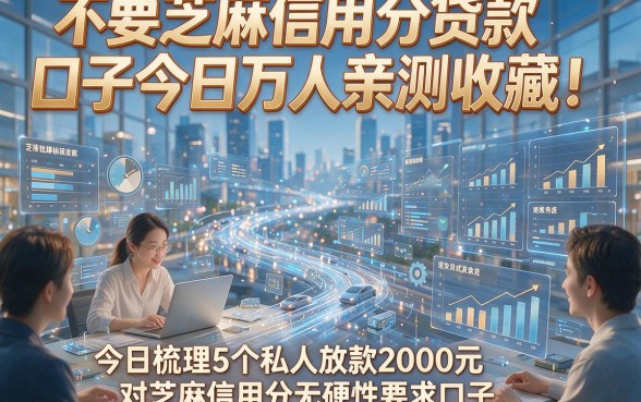 不要芝麻信用分贷款口子今日万人亲测收藏！今日梳理5个私人放款2000元对芝麻信用分无硬性要求口子