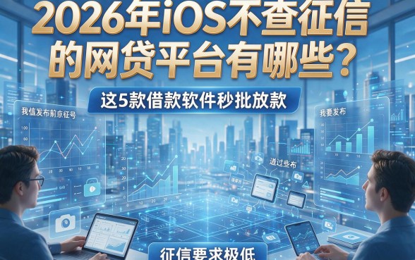 2026年iOS不查征信的网贷平台有哪些？这5款借款软件秒批放款，征信要求极低！