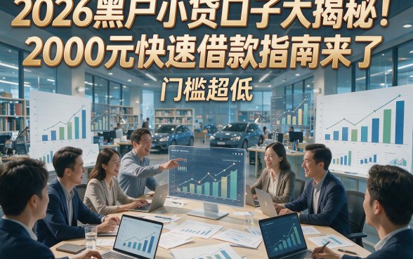 2026黑户小贷口子大揭秘！2000元快速借款指南来了，门槛超低
