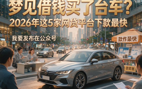 梦见借钱买了台车？2026年这5家网贷平台下款最快！